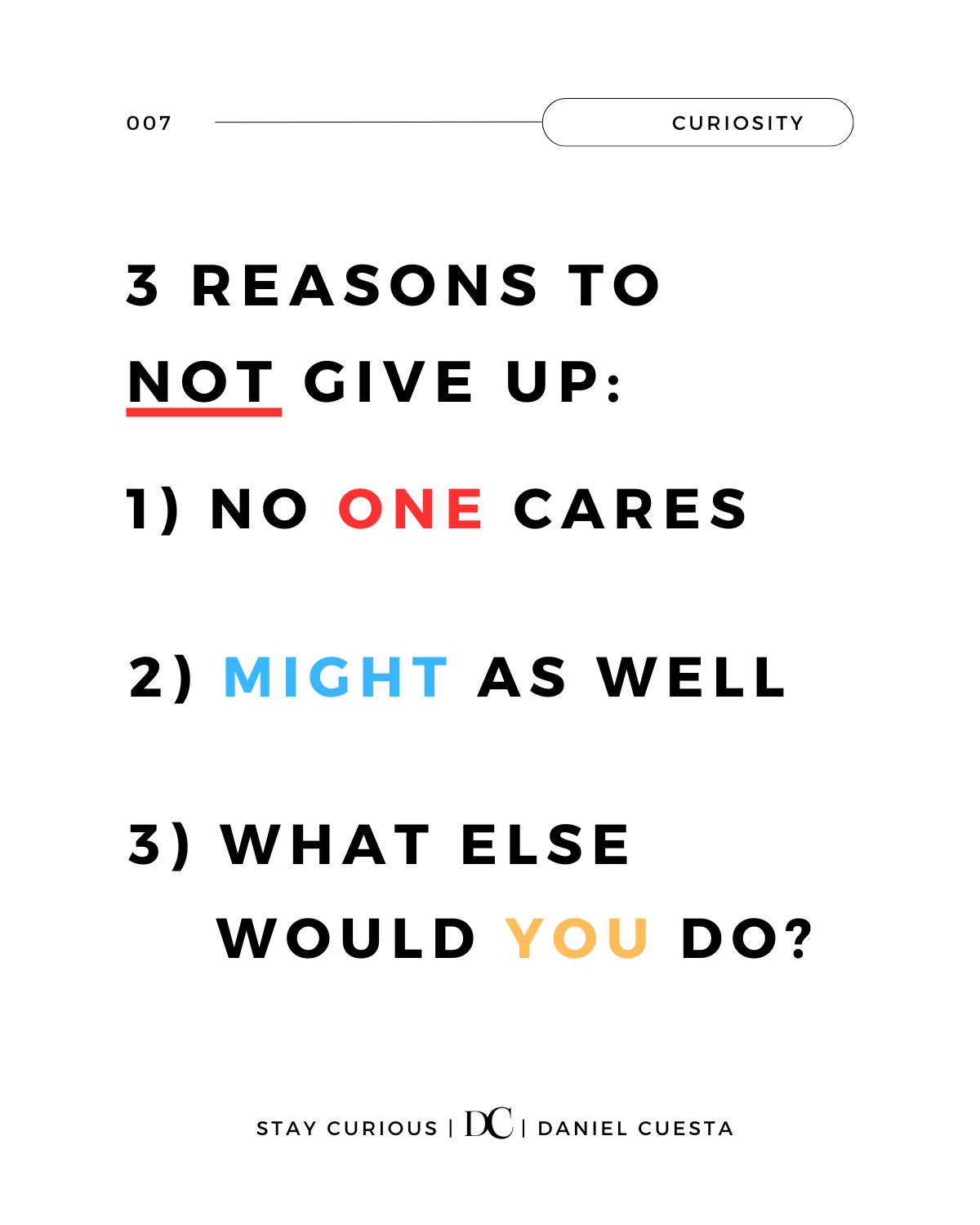 3 Reasons To NOT Give Up · Wednesdays Of Wisdom