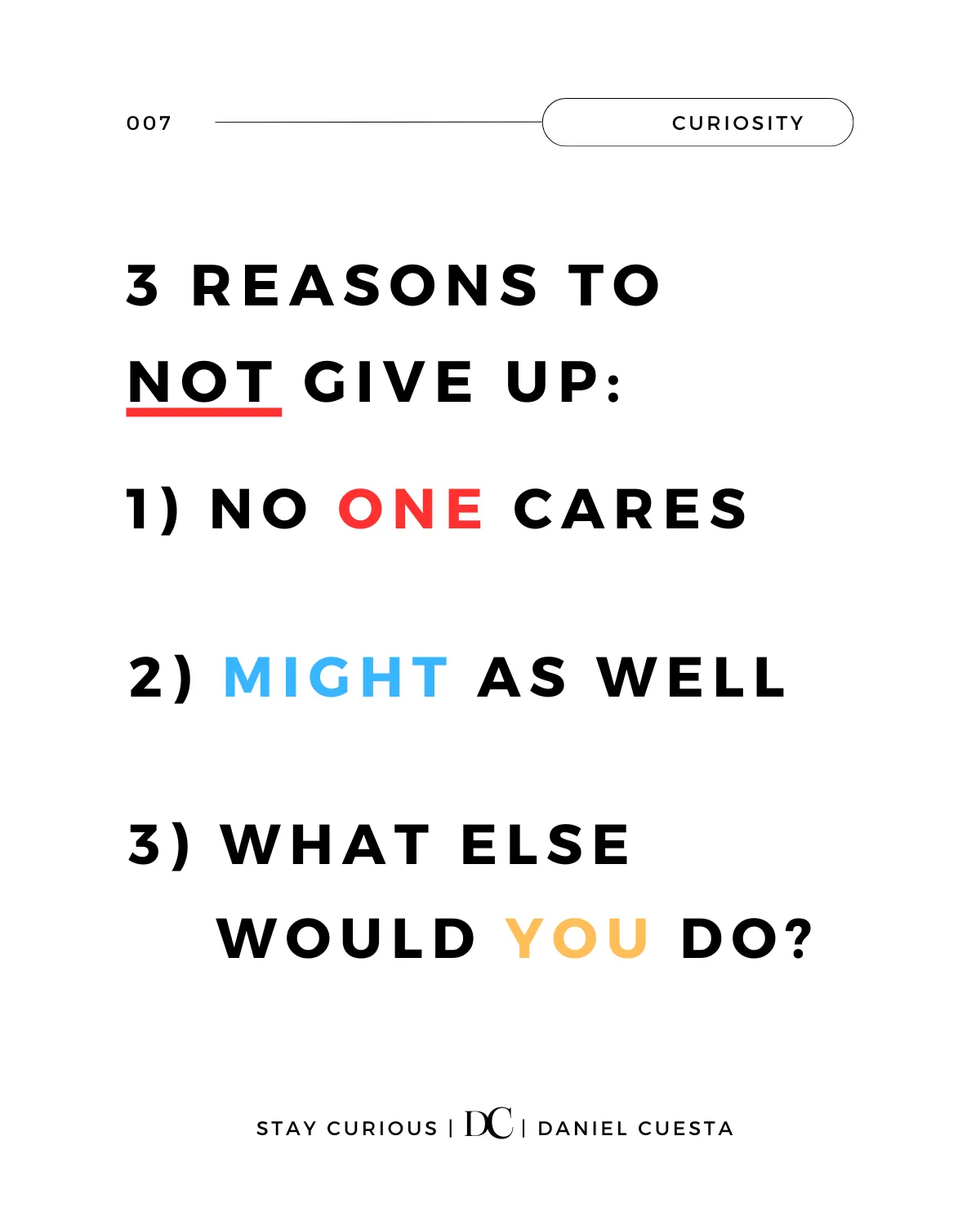 3 Reasons To NOT Give Up · Wednesdays Of Wisdom