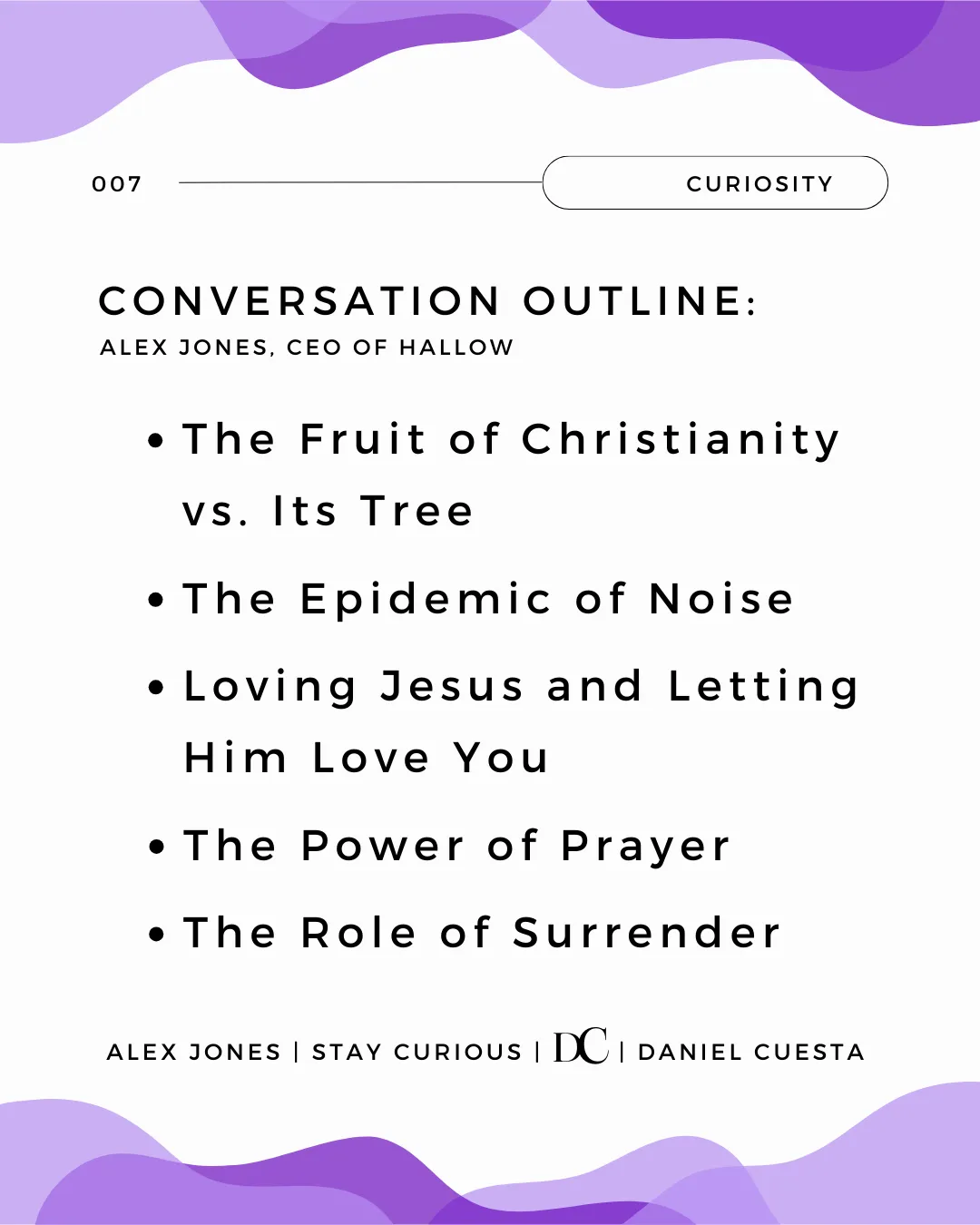 Christ, Christianity, Noise, and Surrender - Alex Jones, CEO of Hallow · Wednesdays Of Wisdom